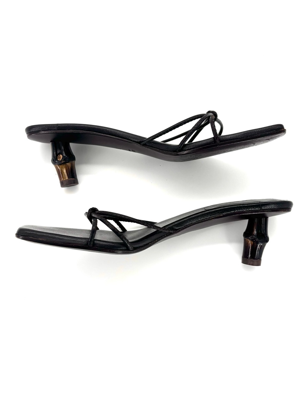 Vintage Gucci Tom Ford Bamboo Heel Slip On Mules Sandals 6 - Picture 4 of 8